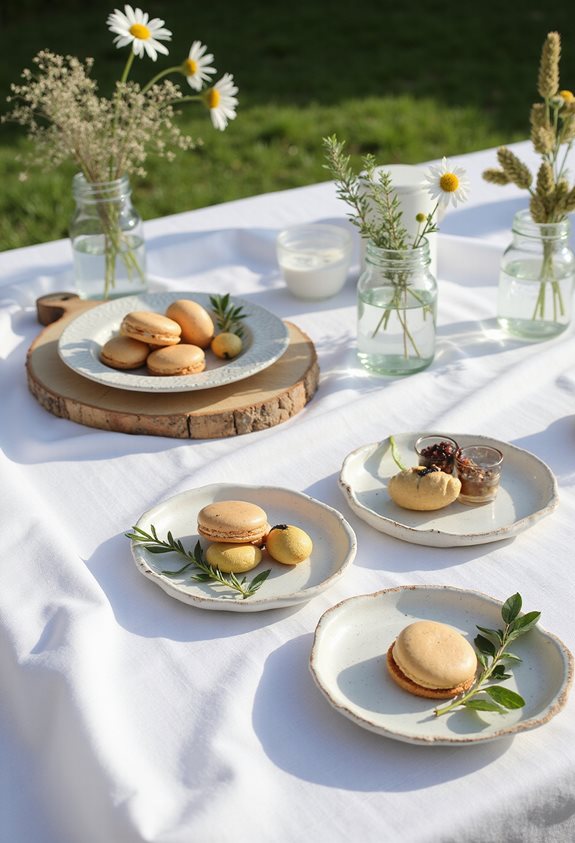 fresh minimalist dessert styling