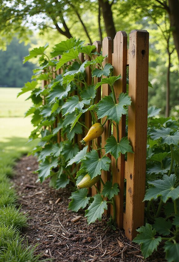 garden bed trellis for zucchini