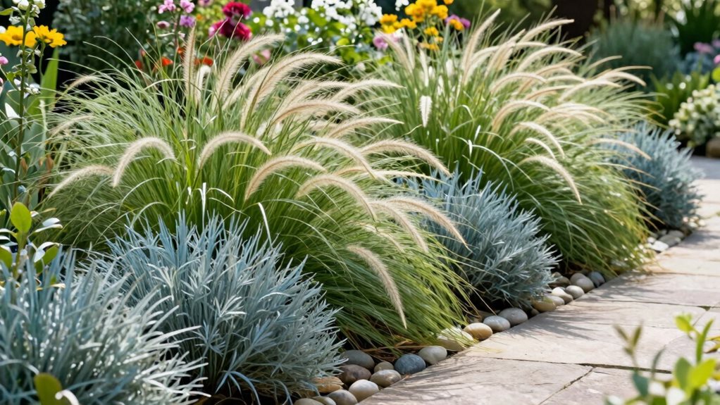 gentle green silver meadow border