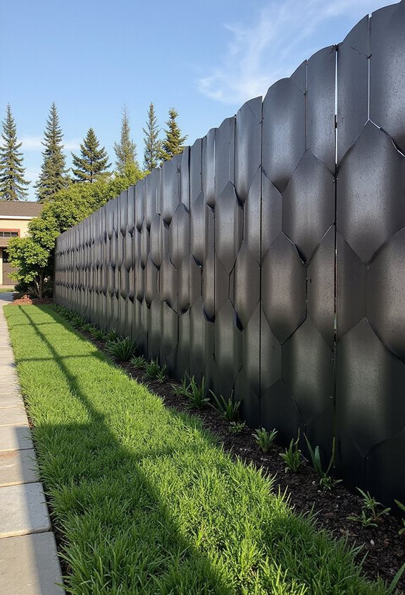 geometric metal fence artistry
