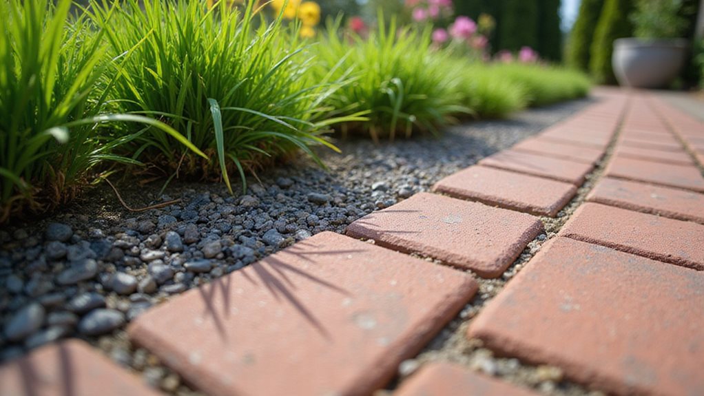 gravel base brick edge