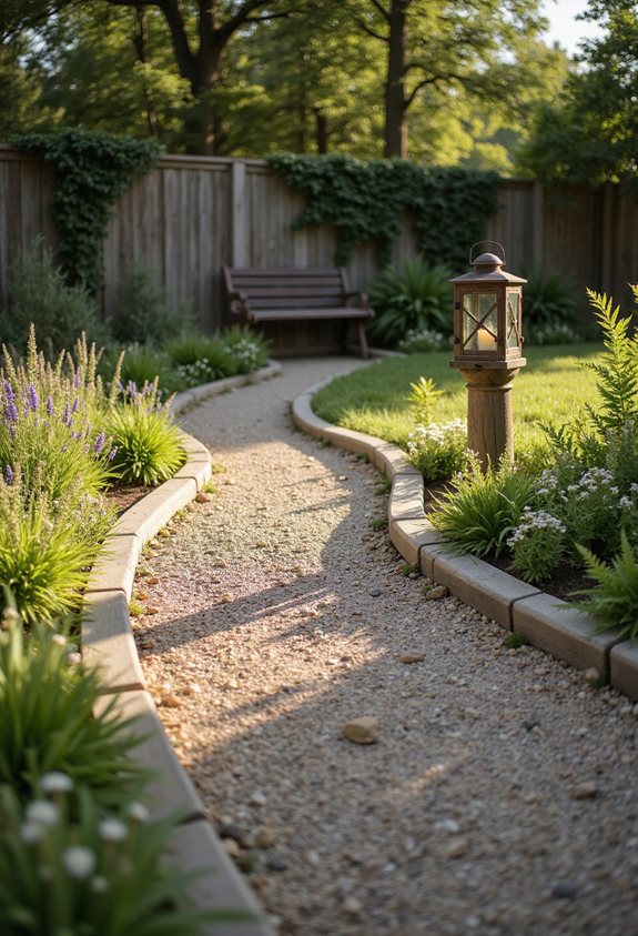 gravel path for rustic charm