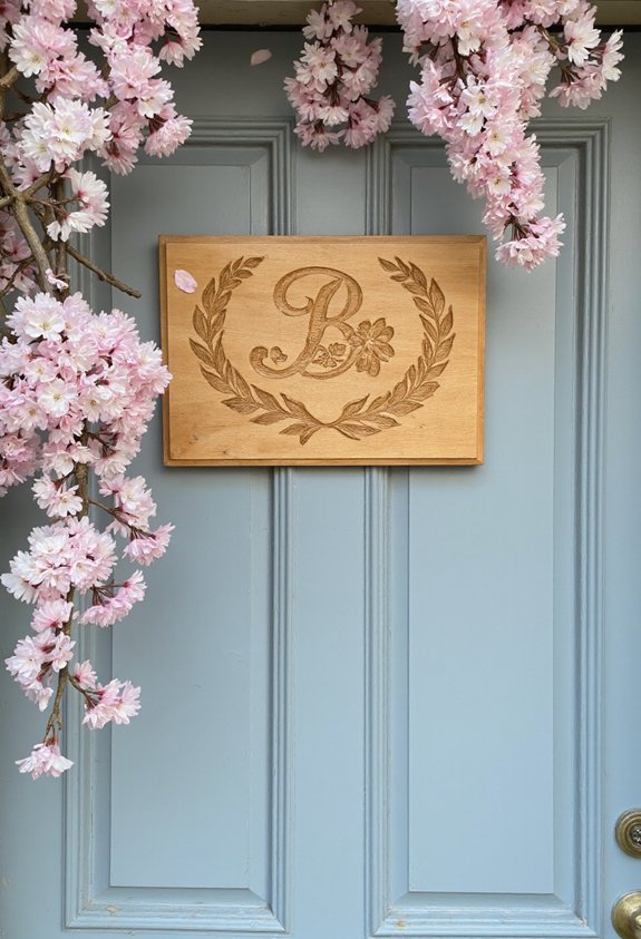 hand carved inspirational wood sign