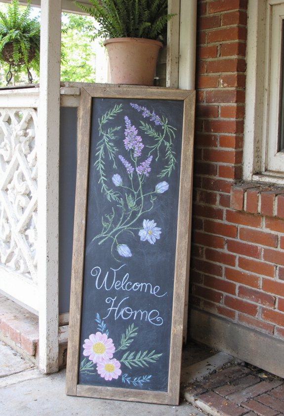 hand drawn floral welcome
