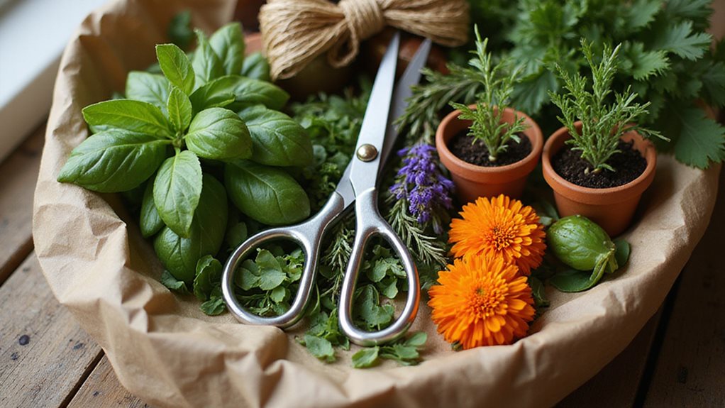 hand pruned herb scissors