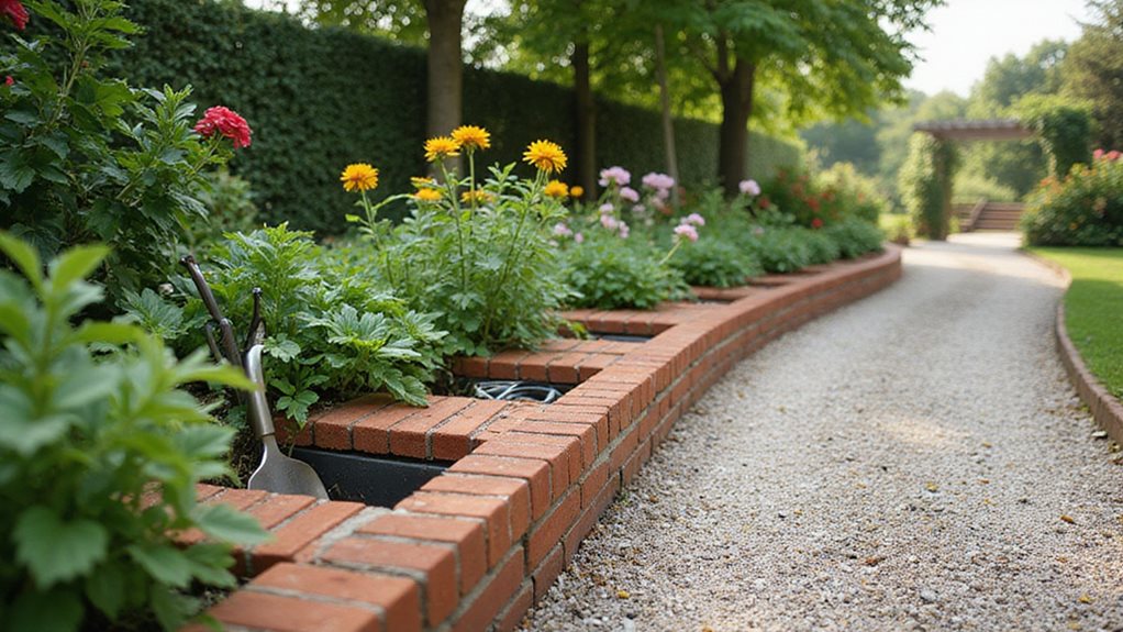 hidden brick garden storage