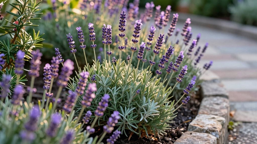 lavender rosemary fragrant border