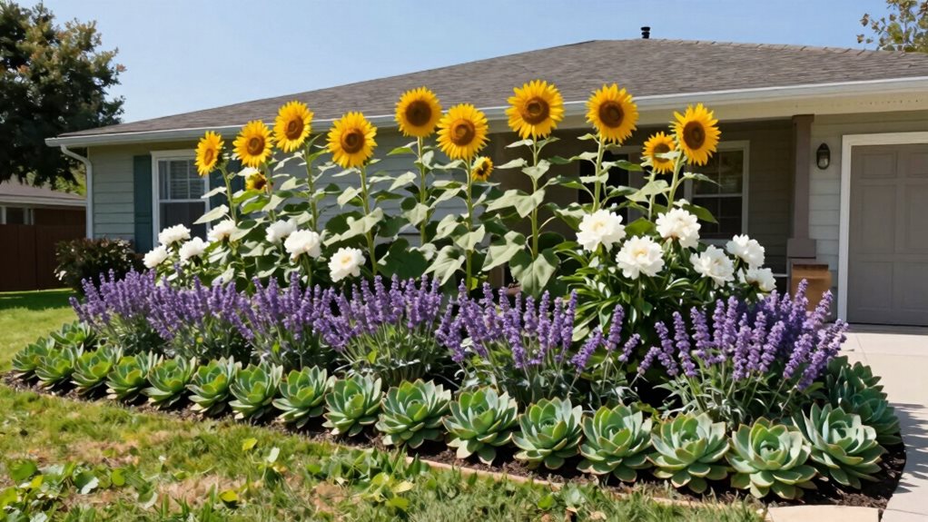 layered garden with varying heights