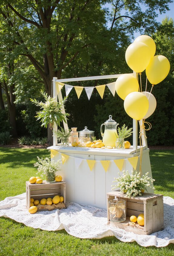 lemonade themed baby shower celebration