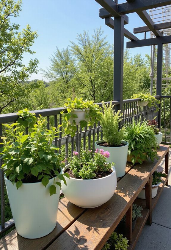 lightweight self watering pots