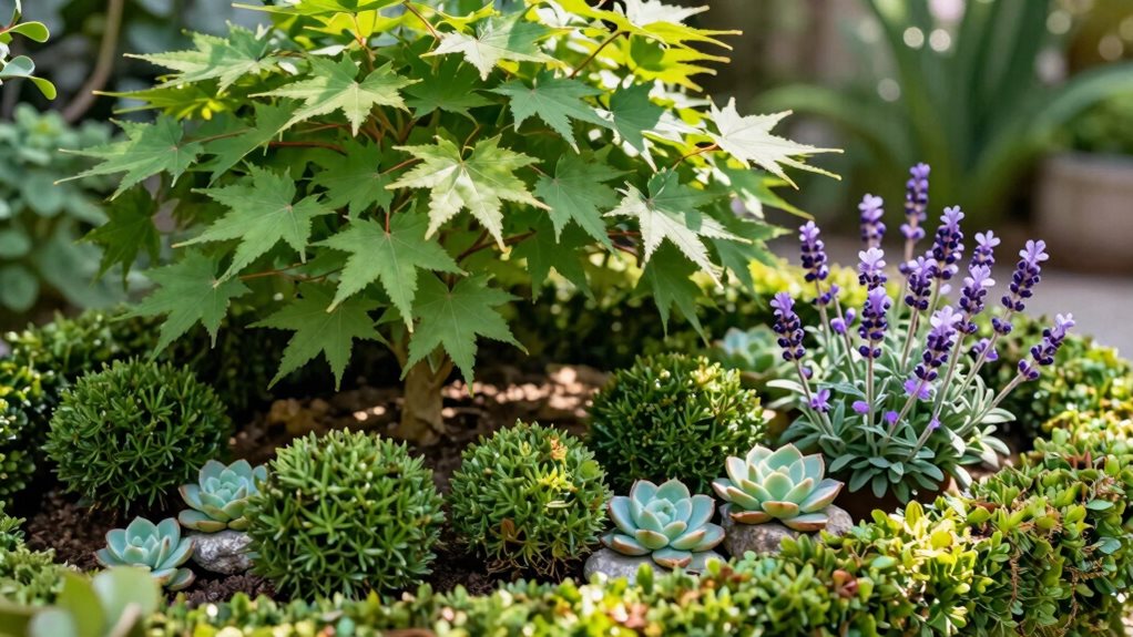 living miniature garden border