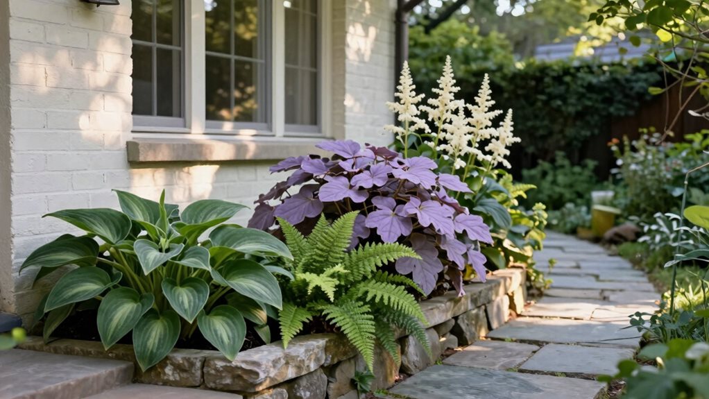 low light shady entrance garden
