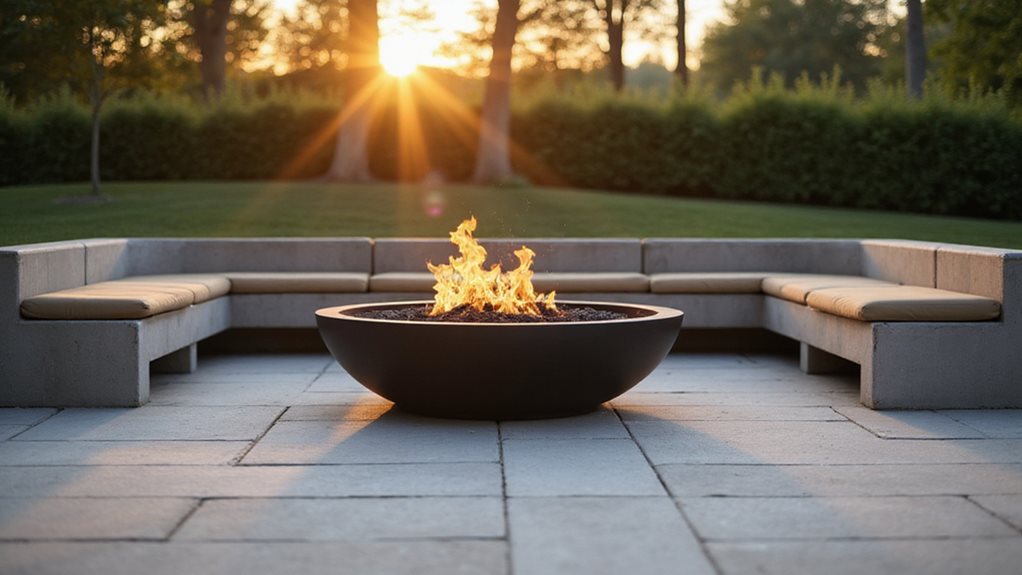 low profile concrete fire pit