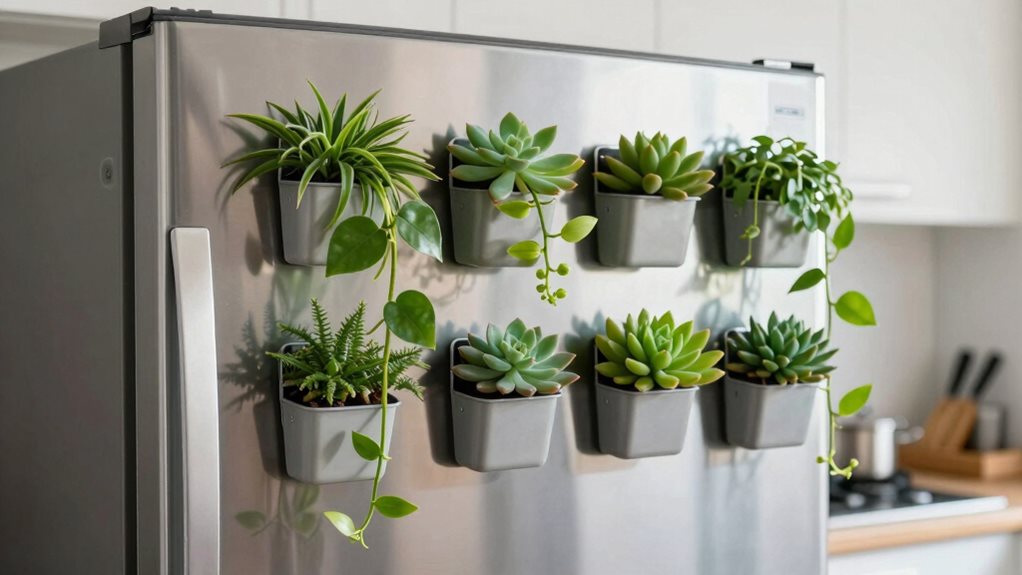 magnetic fridge herb garden