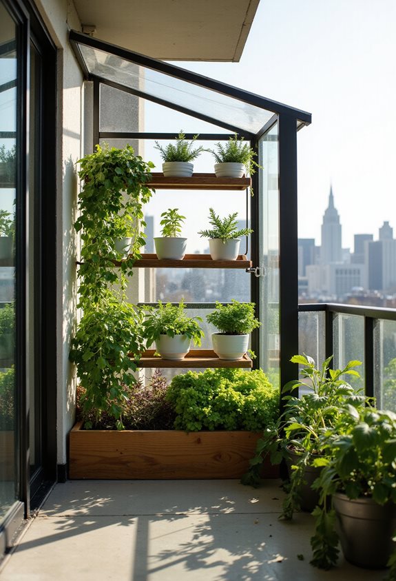 mini balcony greenhouse construction