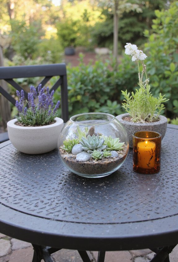 mini succulent garden centerpiece