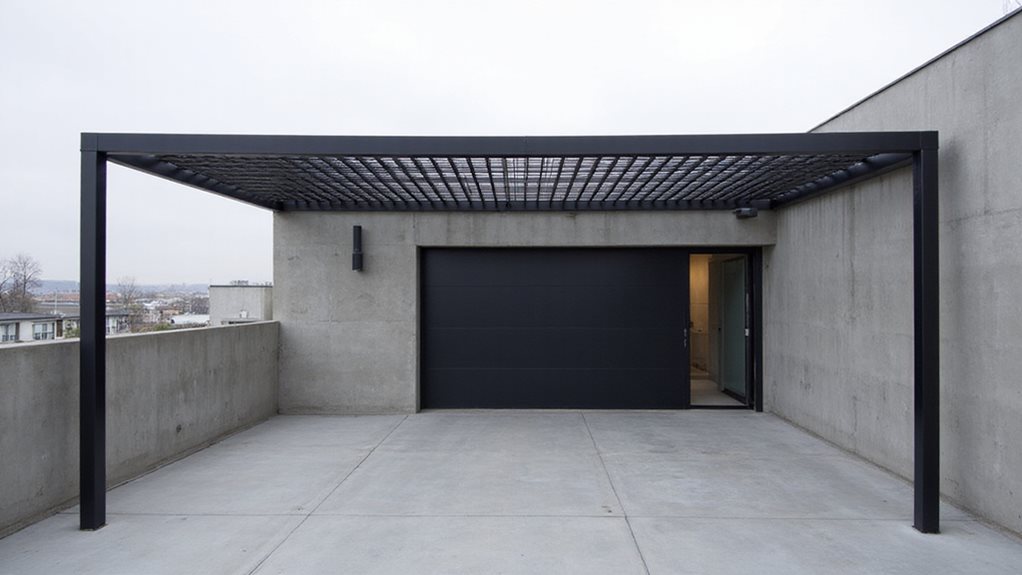 minimalist aluminum pergola