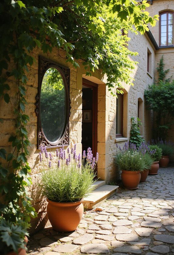 mirrors enhance courtyard illusion