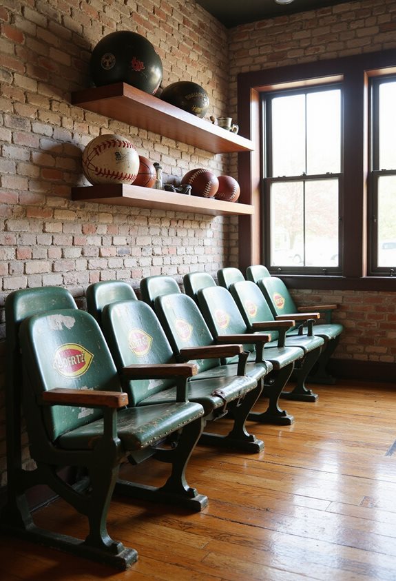 old stadium seats repurposed