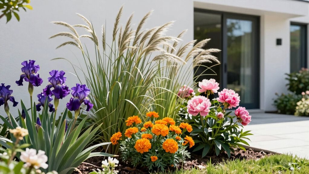 ornamental grasses create moving texture