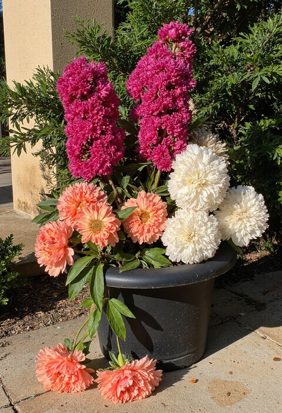ornamental peonies dramatic blooms