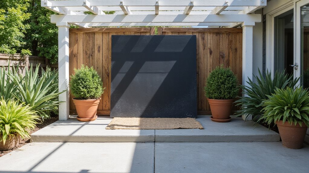 outdoor chalkboard patio makeover