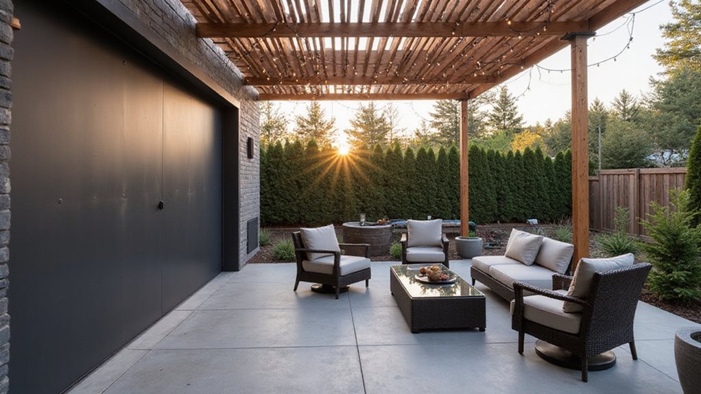 outdoor sound enabled pergola
