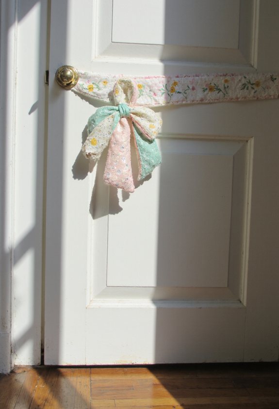 pastel fabric bow decoration