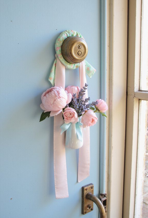pastel floral doorbell makeover