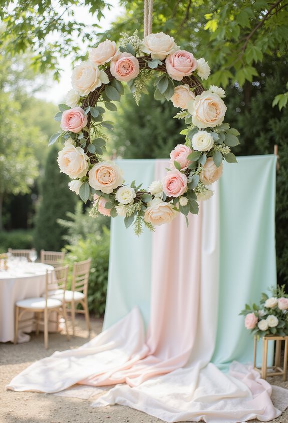 pastel floral wreath charm