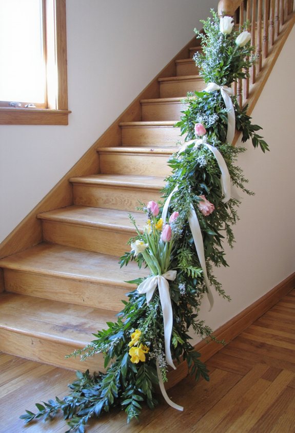 pastel ribbon easter garland