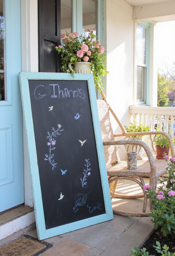 playful chalkboard welcome sign