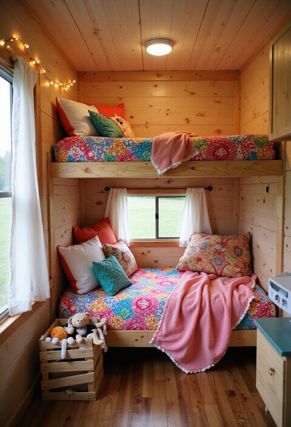 playful cozy family camper bedding