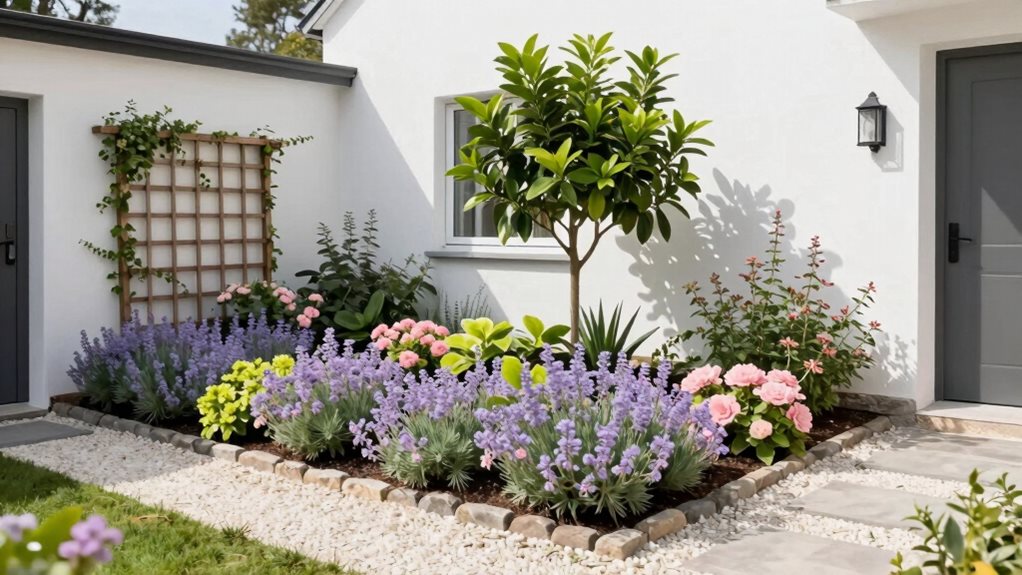 pocket garden for narrow frontyards