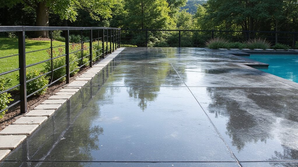 polished high gloss patio