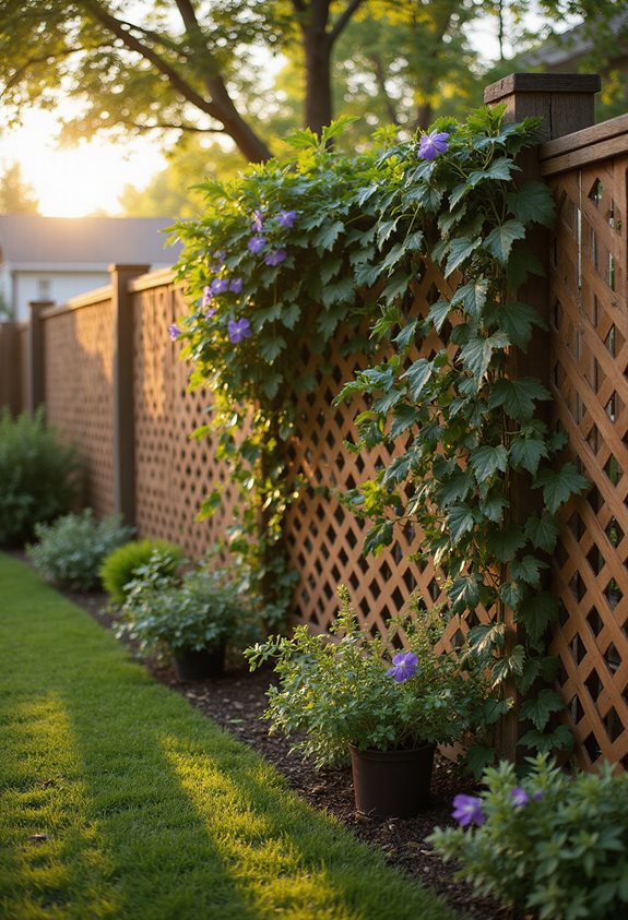 privacy with climbing plants