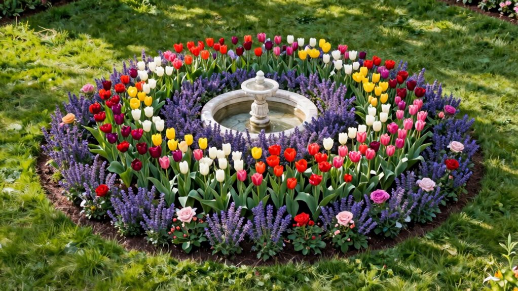 radiating circular garden design