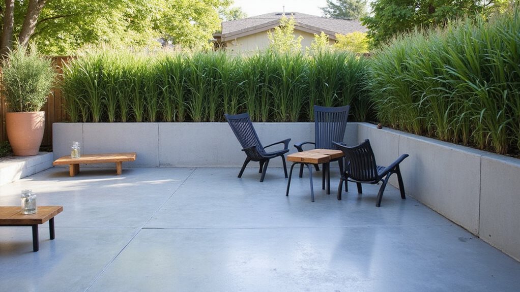 raised concrete privacy planter