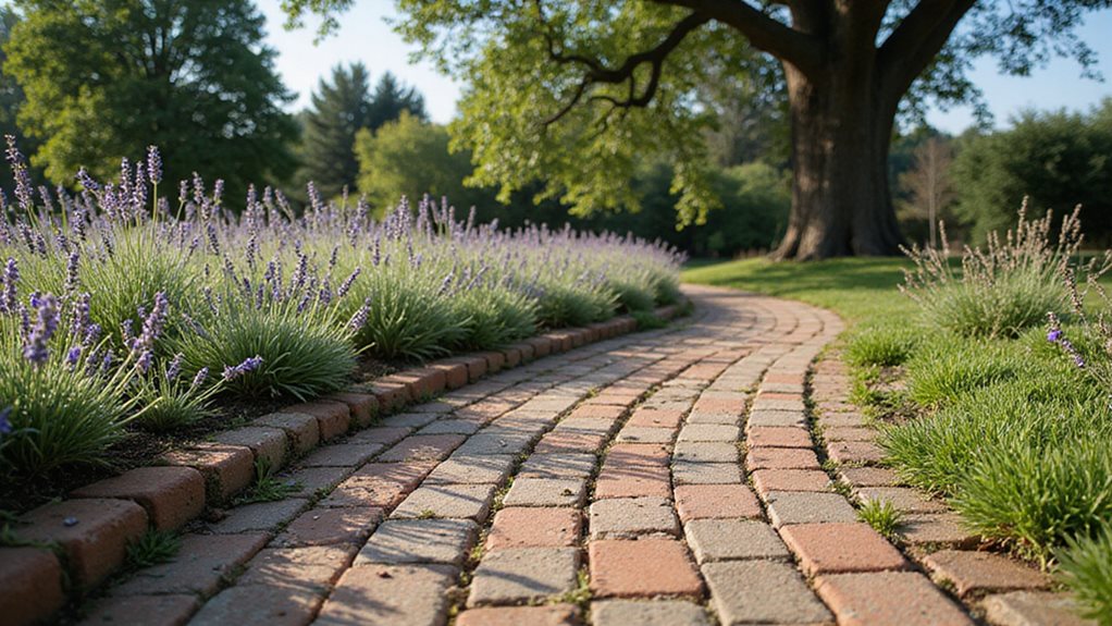 reclaimed bricks garden edging