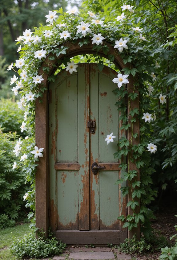 reclaimed door trellis guide