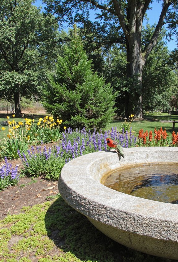 recycled concrete bird bath