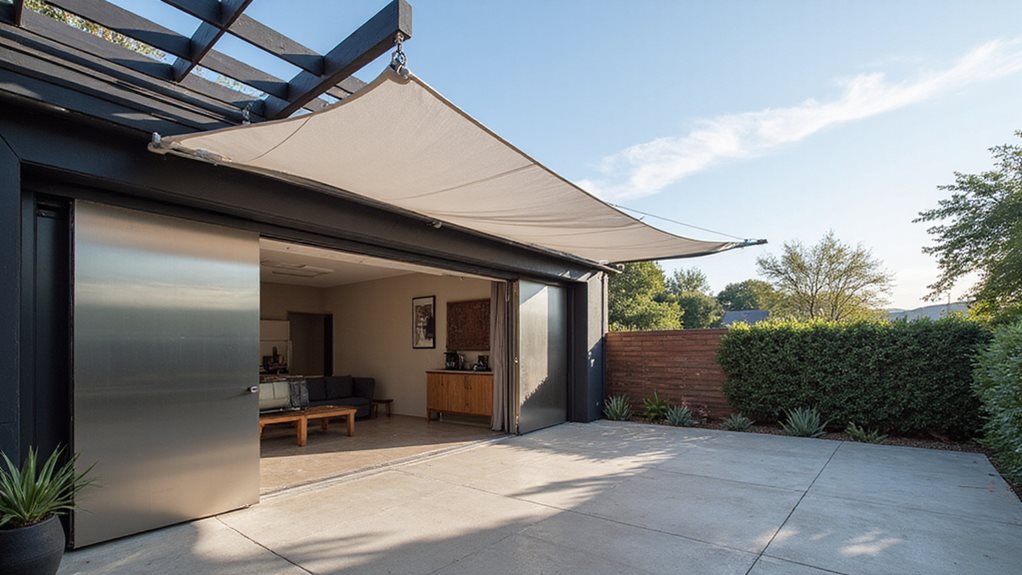 retractable canvas seasonal shade