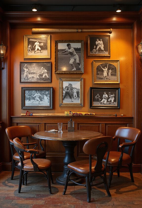 retro sports highlight wall