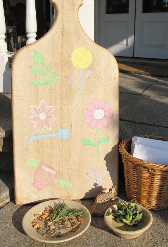 rotating kitchen chalkboard hub