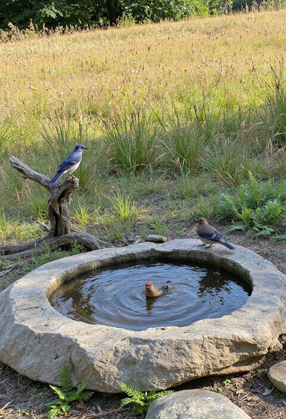 rustic natural stone basin