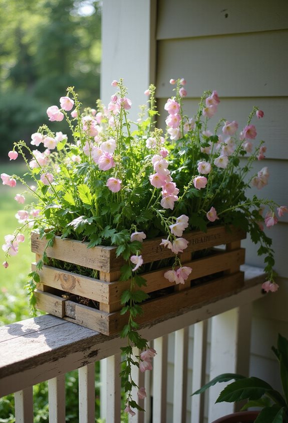 rustic pallet crate cascade