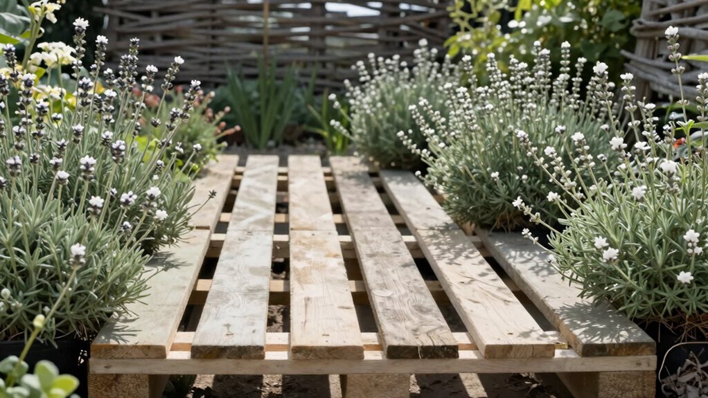 rustic pallet garden border