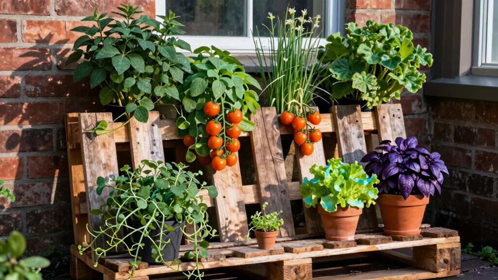 rustic reclaimed pallet garden