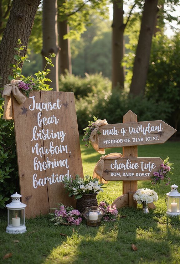 rustic signs with quotes