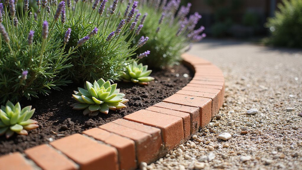 seasonal brick garden backdrop